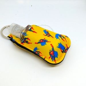 Superhero hand sanitizer keychain